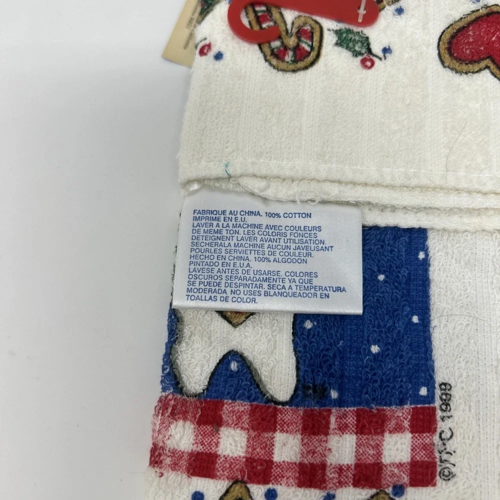 Vintage 1999 Pillsbury Doughboy Pot Holder Kitchen Towel Christmas  Holiday